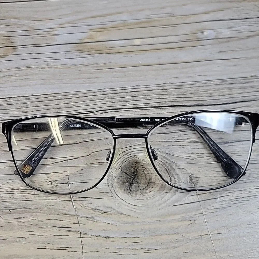 Anne Klein AK5053 001 Eyeglasses Black Metal‎ Square 54-15 135 Frames Only